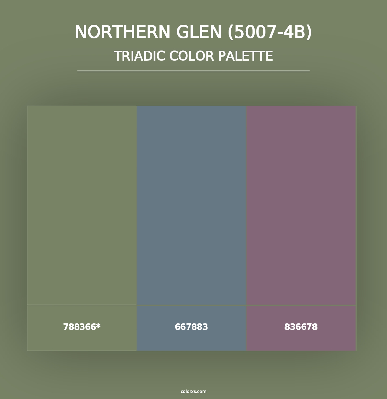 Northern Glen (5007-4B) - Triadic Color Palette