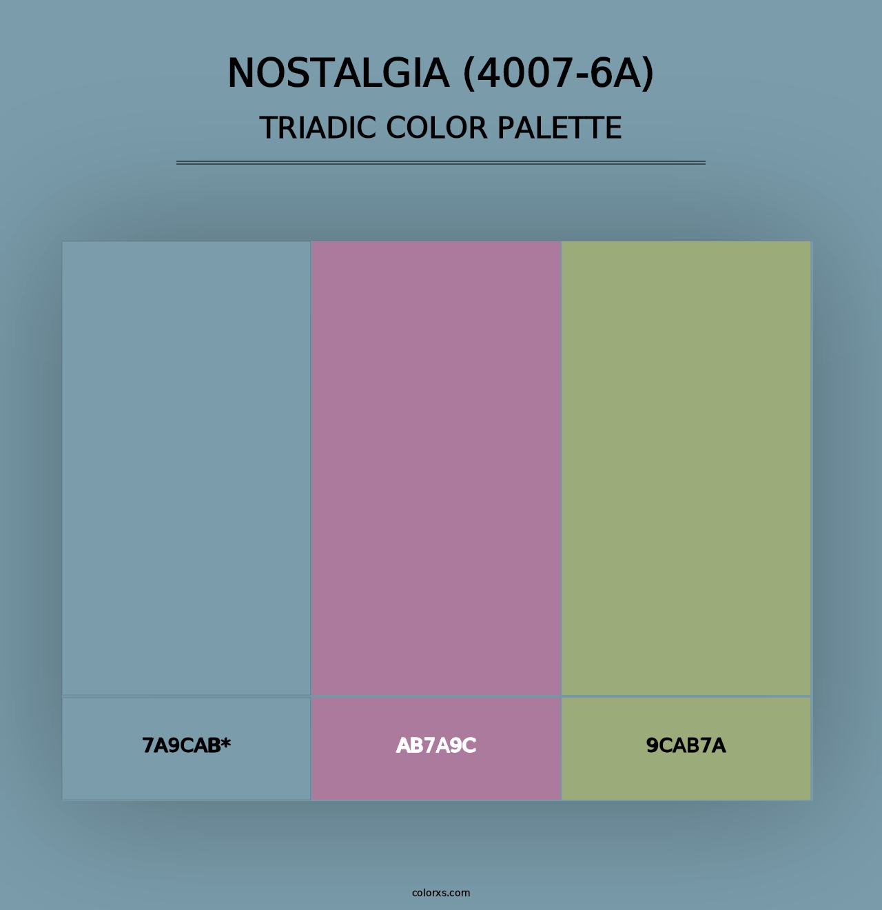 Nostalgia (4007-6A) - Triadic Color Palette