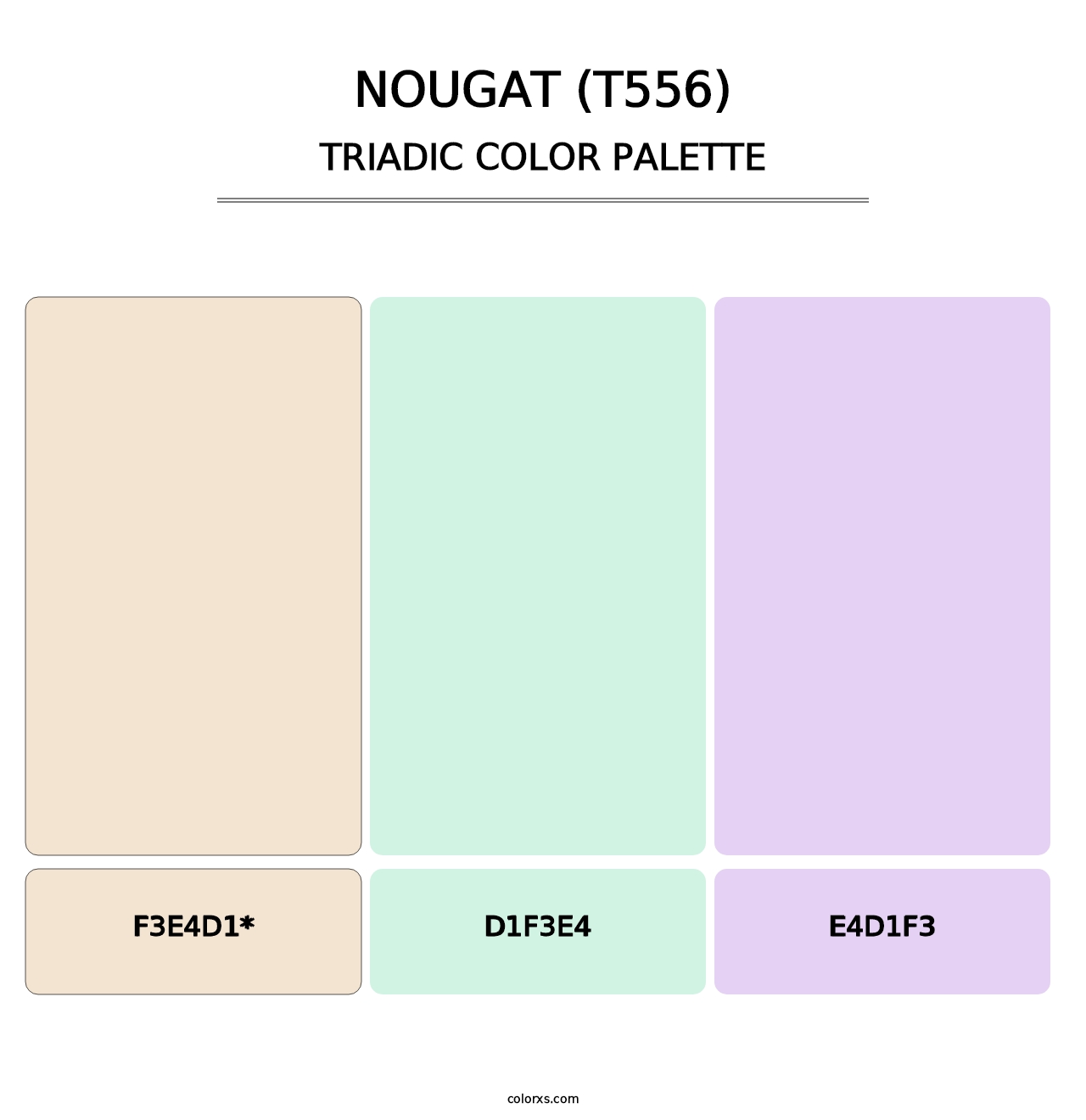 Nougat (T556) - Triadic Color Palette