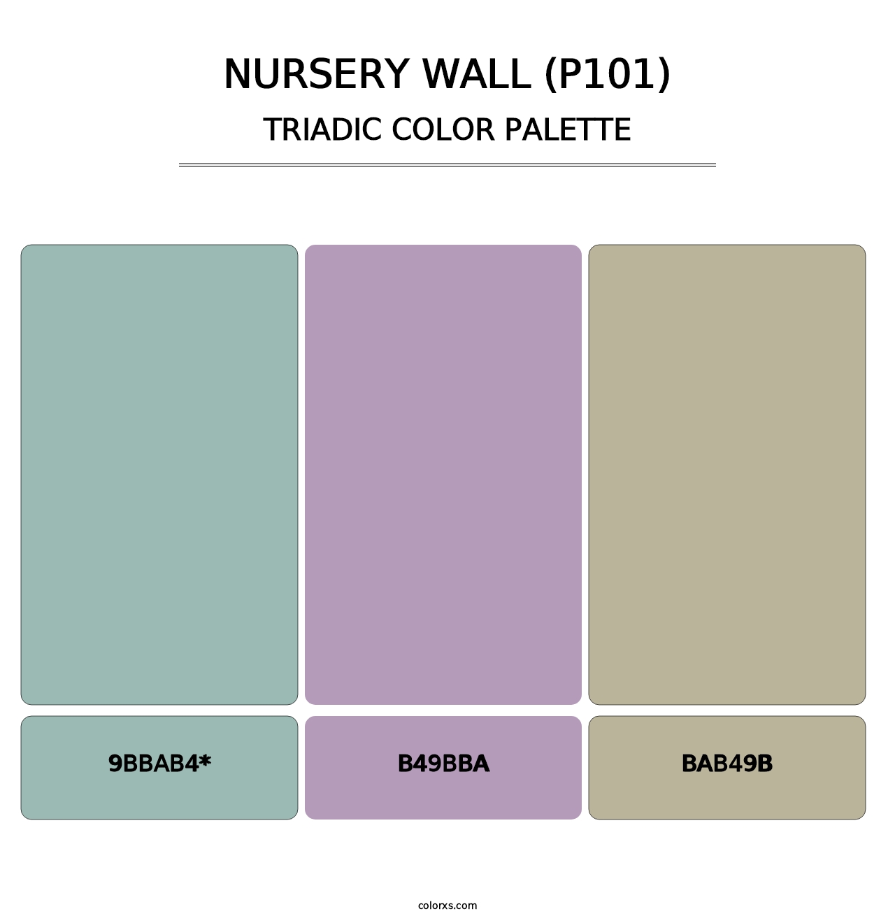 Nursery Wall (P101) - Triadic Color Palette