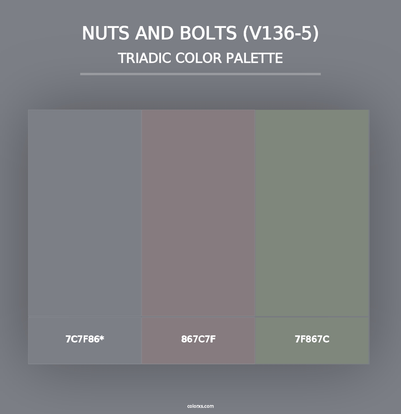 Nuts and Bolts (V136-5) - Triadic Color Palette