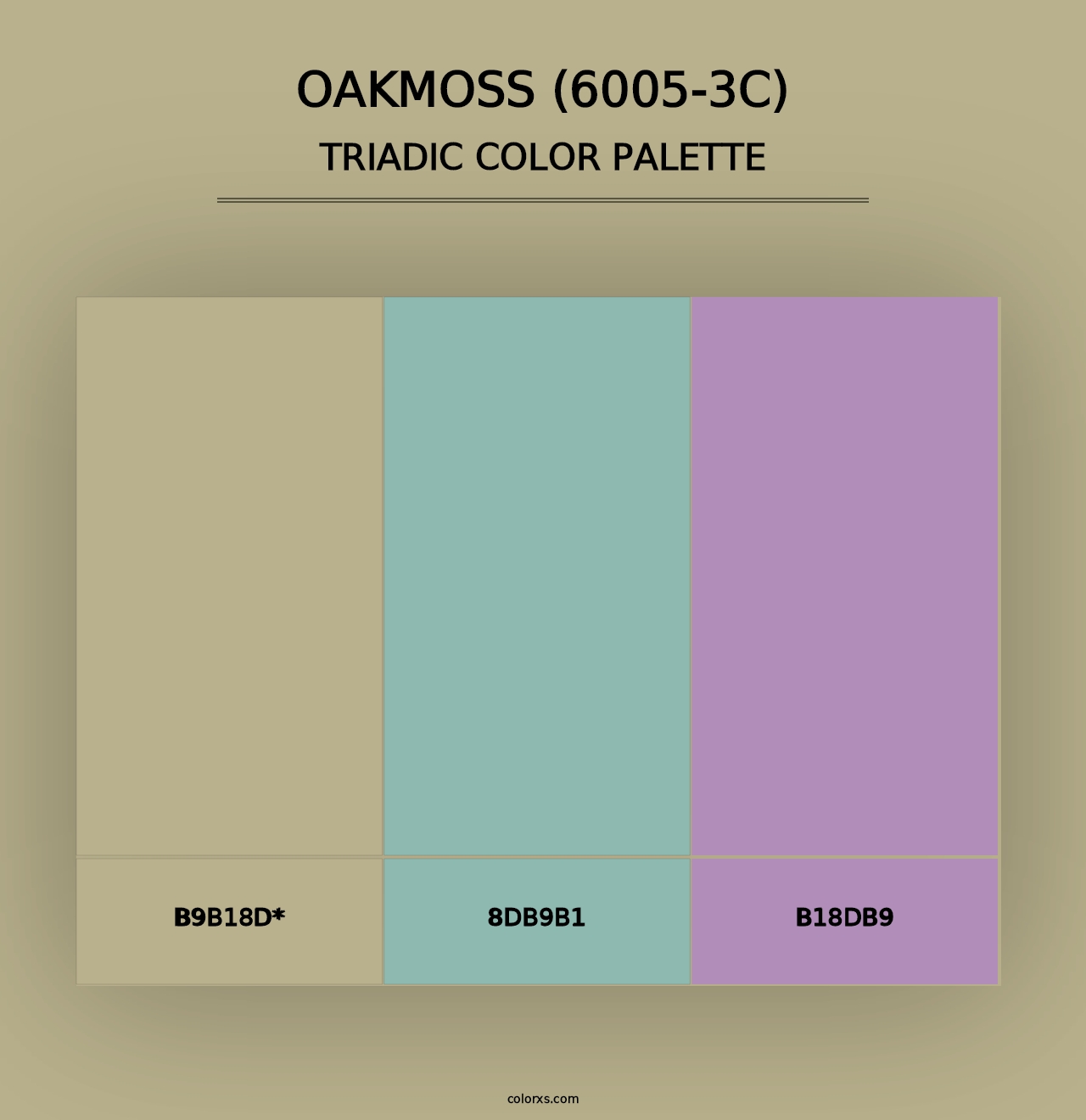 Oakmoss (6005-3C) - Triadic Color Palette