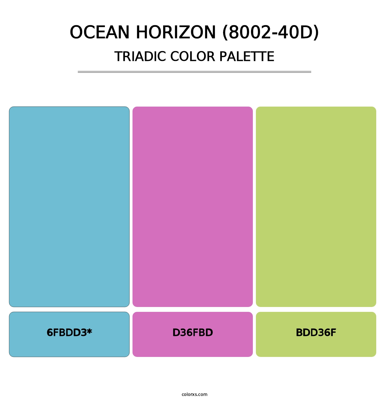 Ocean Horizon (8002-40D) - Triadic Color Palette