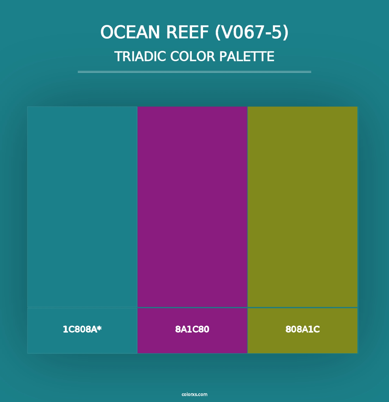 Ocean Reef (V067-5) - Triadic Color Palette