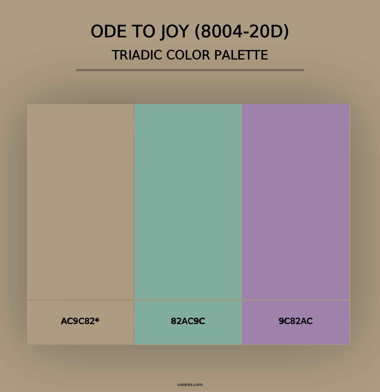 Ode to Joy (8004-20D) - Triadic Color Palette