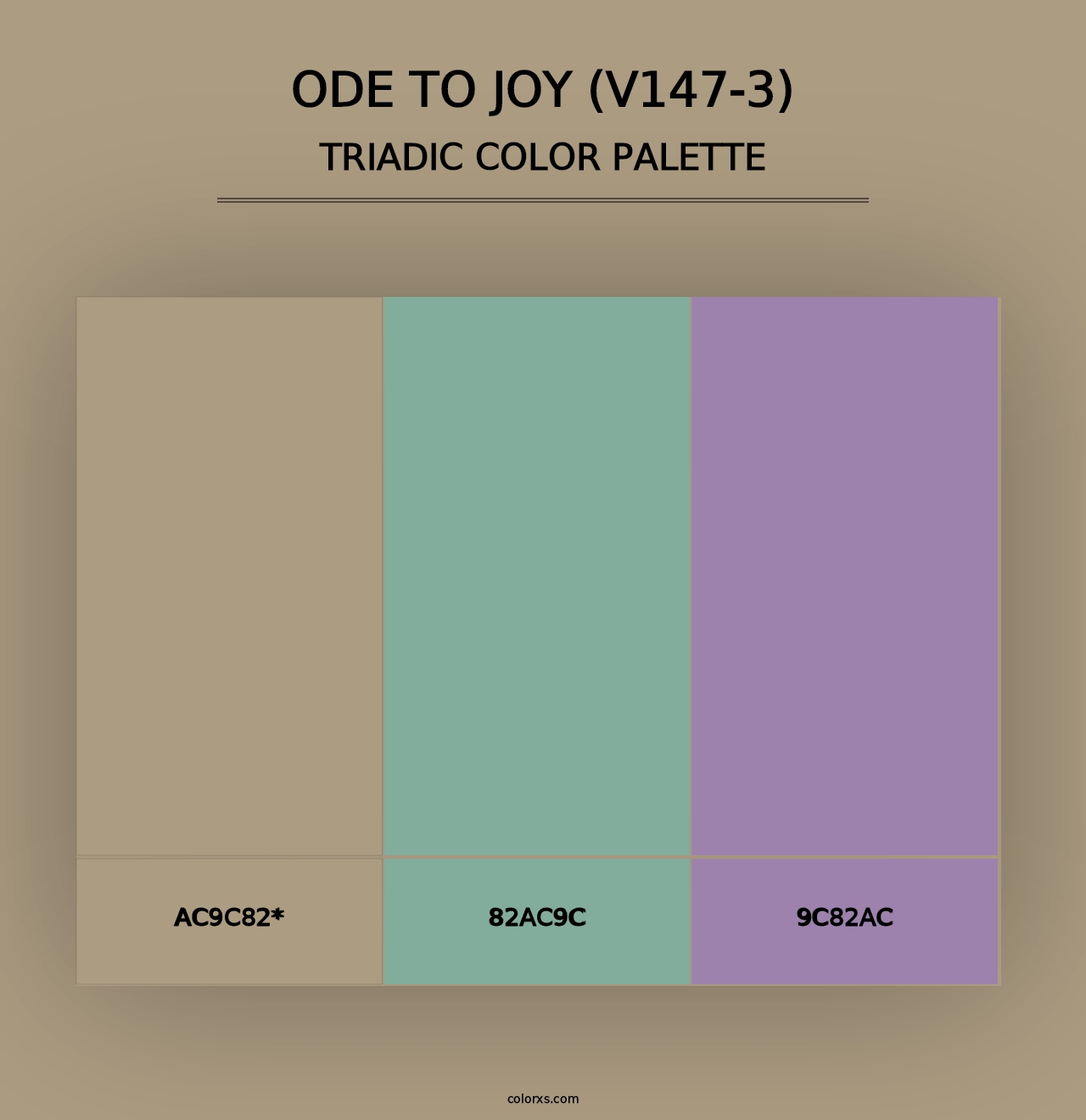 Ode to Joy (V147-3) - Triadic Color Palette