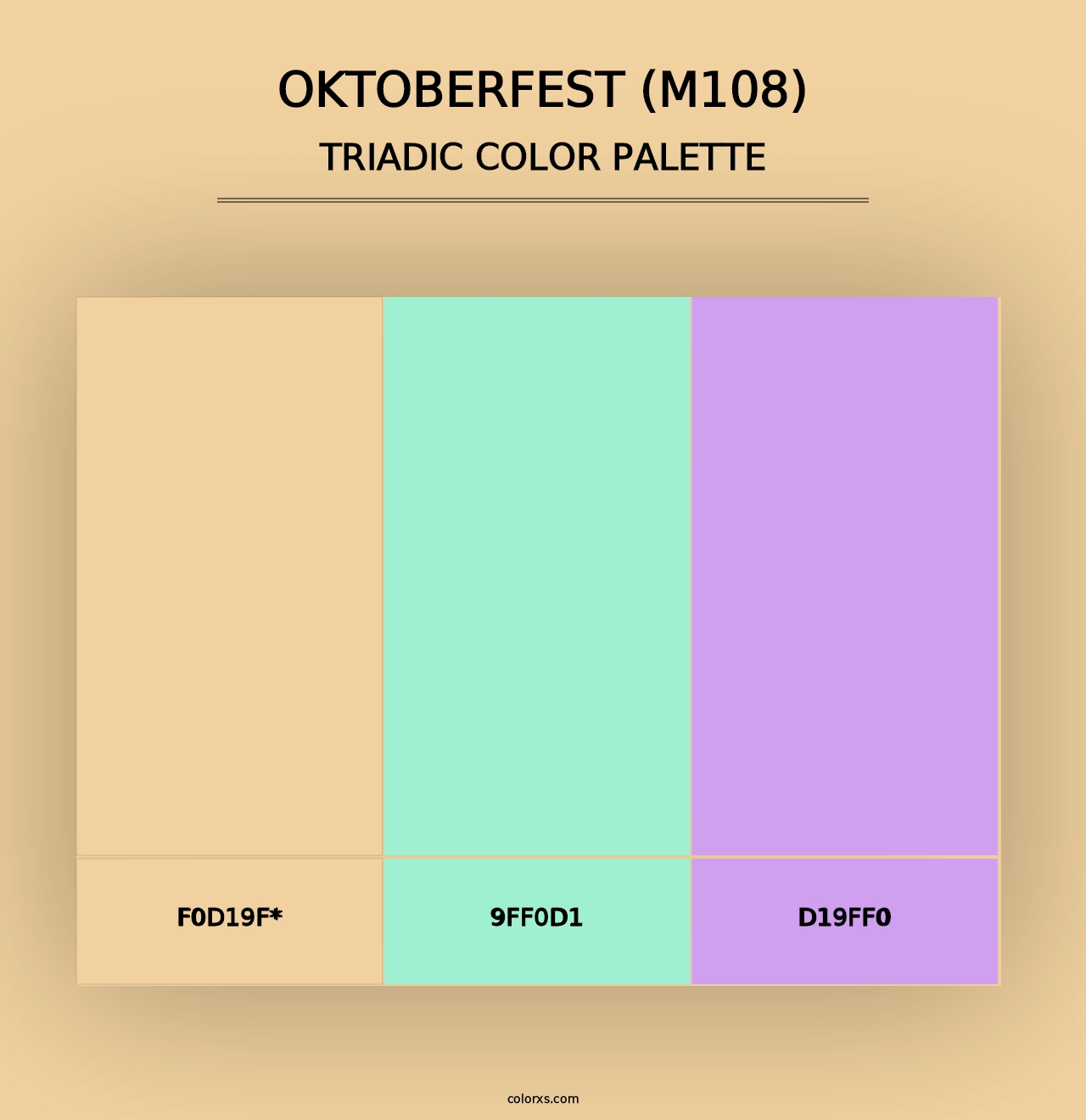 Oktoberfest (M108) - Triadic Color Palette