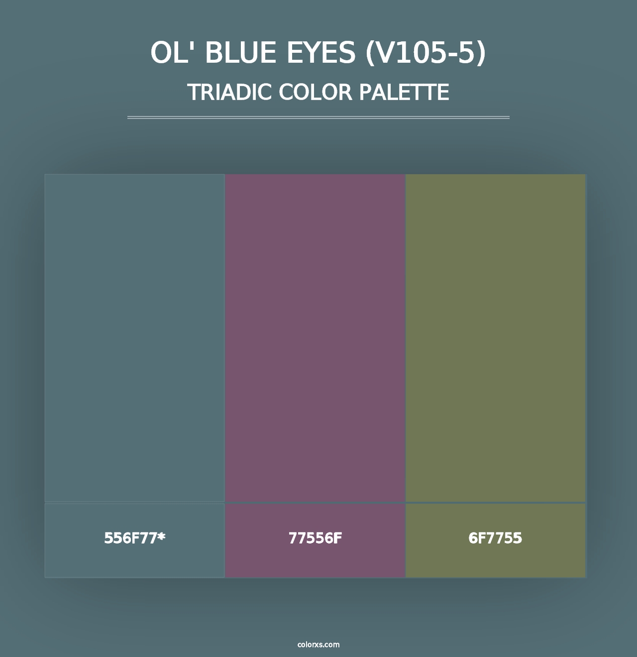 Ol' Blue Eyes (V105-5) - Triadic Color Palette