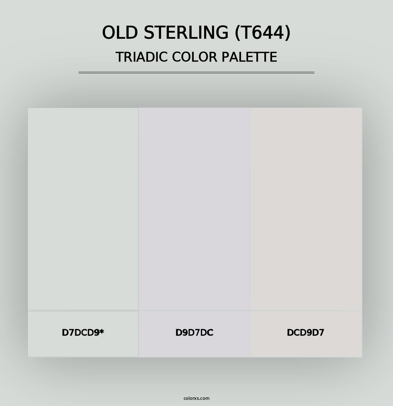 Old Sterling (T644) - Triadic Color Palette