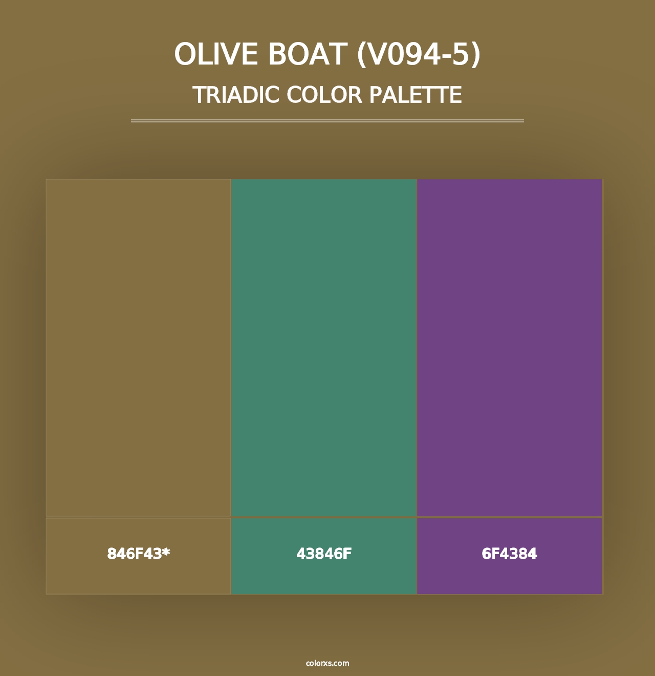 Olive Boat (V094-5) - Triadic Color Palette