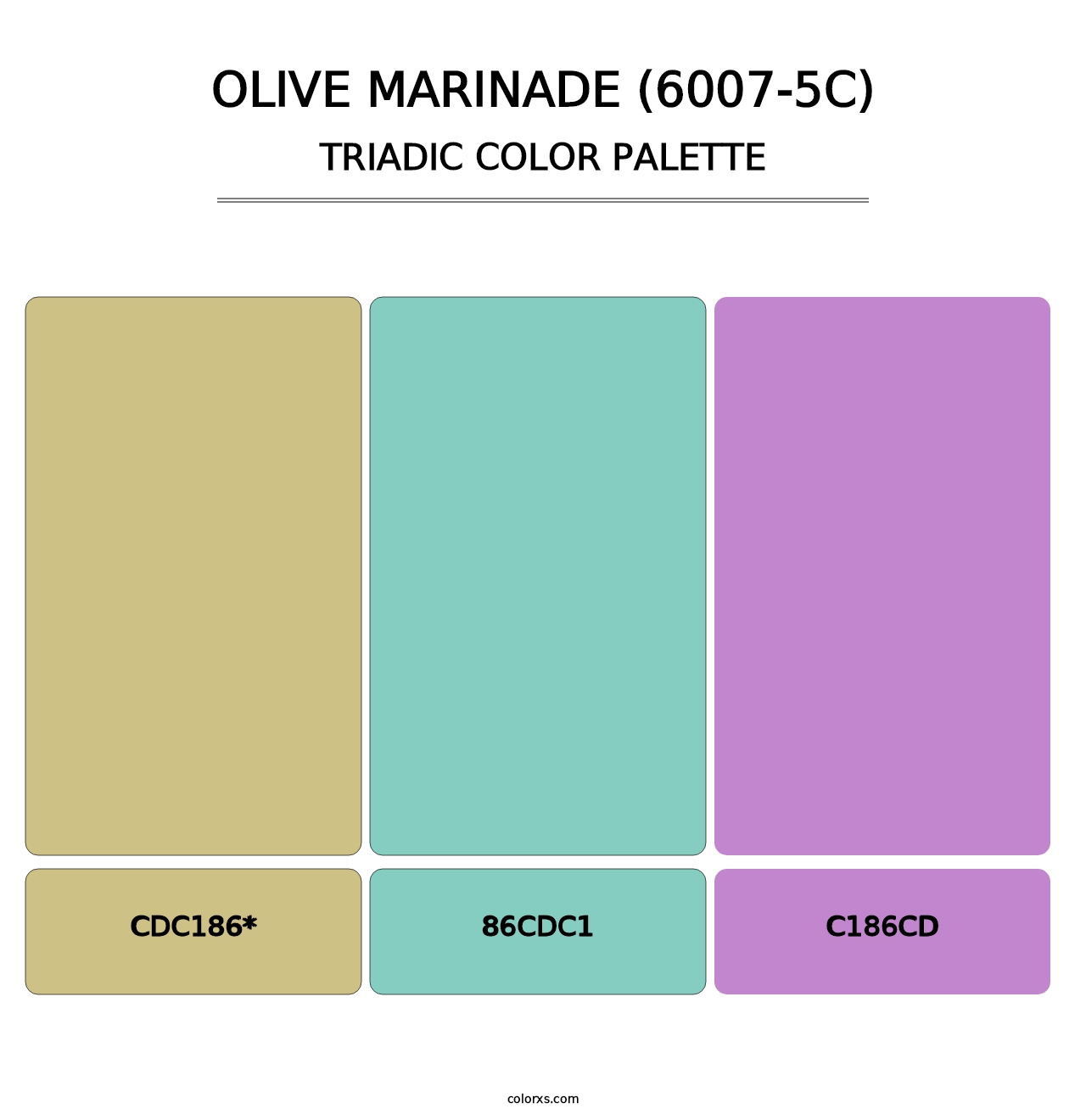 Olive Marinade (6007-5C) - Triadic Color Palette