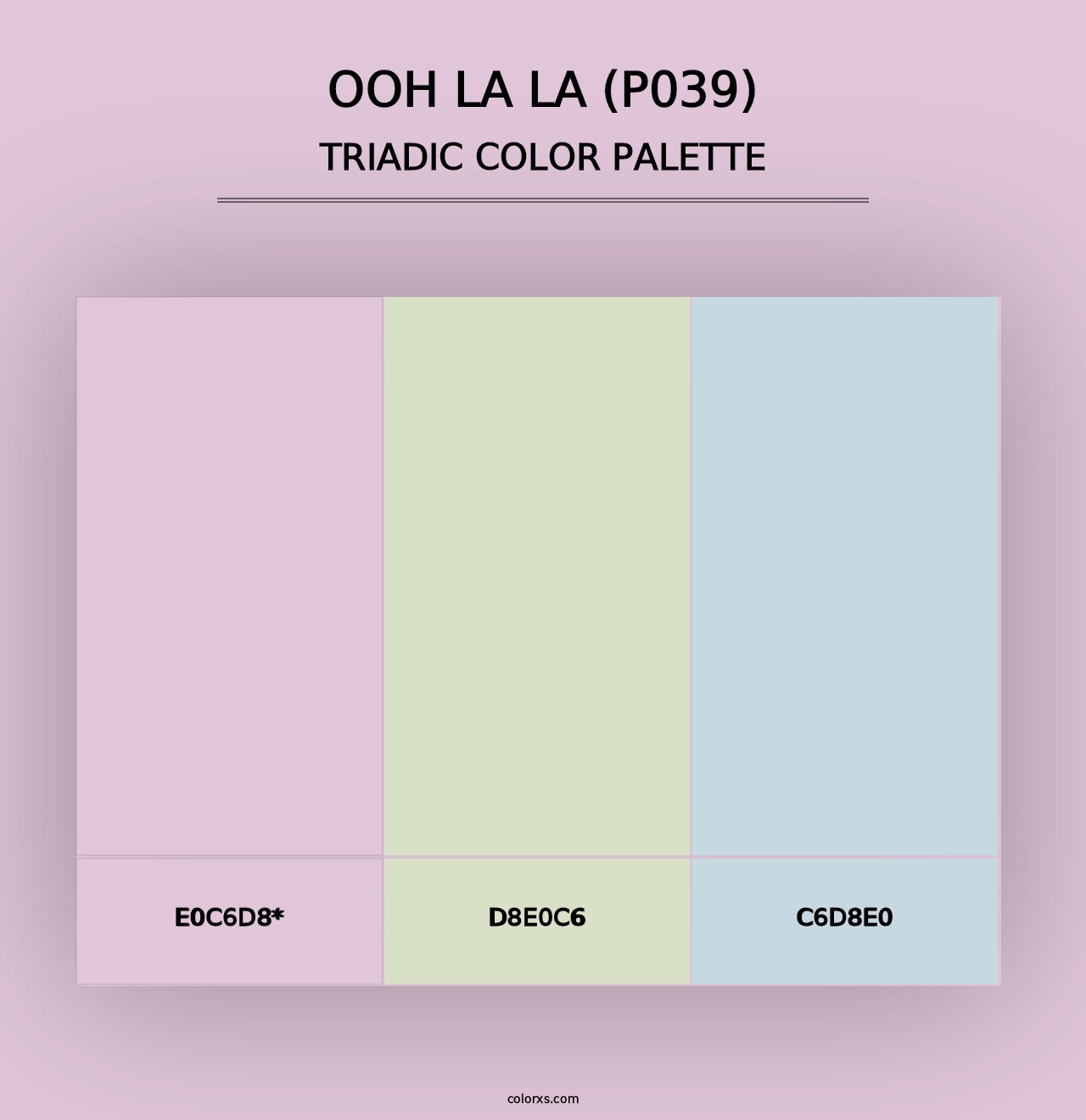 Ooh La La (P039) - Triadic Color Palette