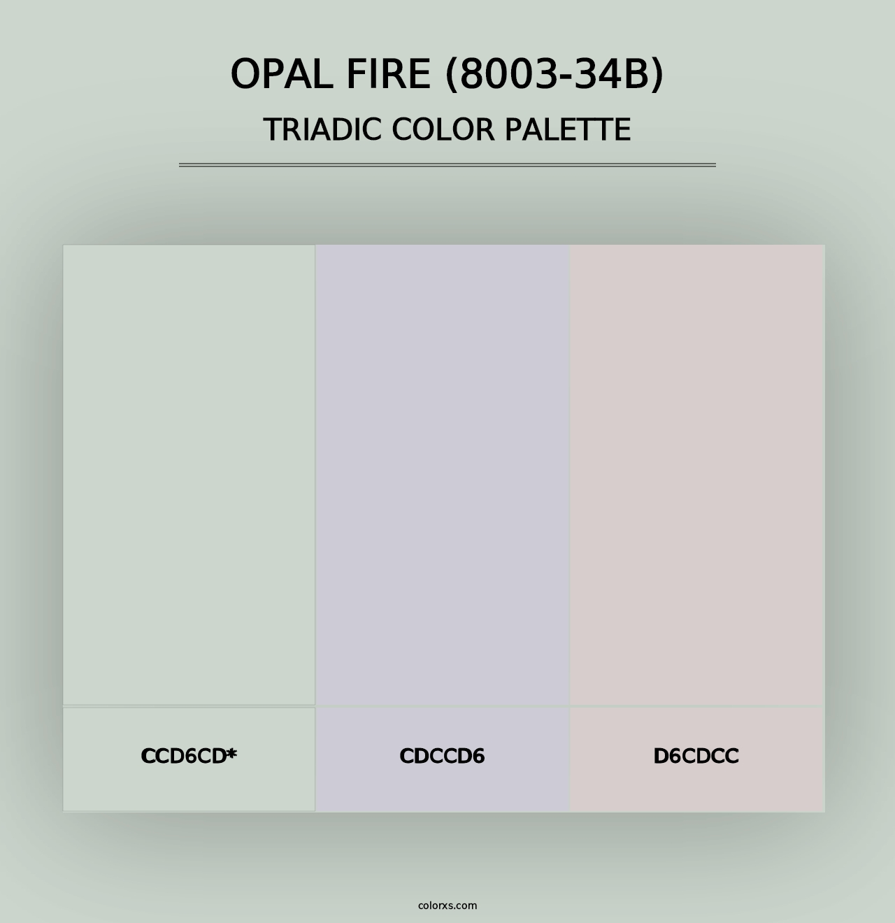 Opal Fire (8003-34B) - Triadic Color Palette