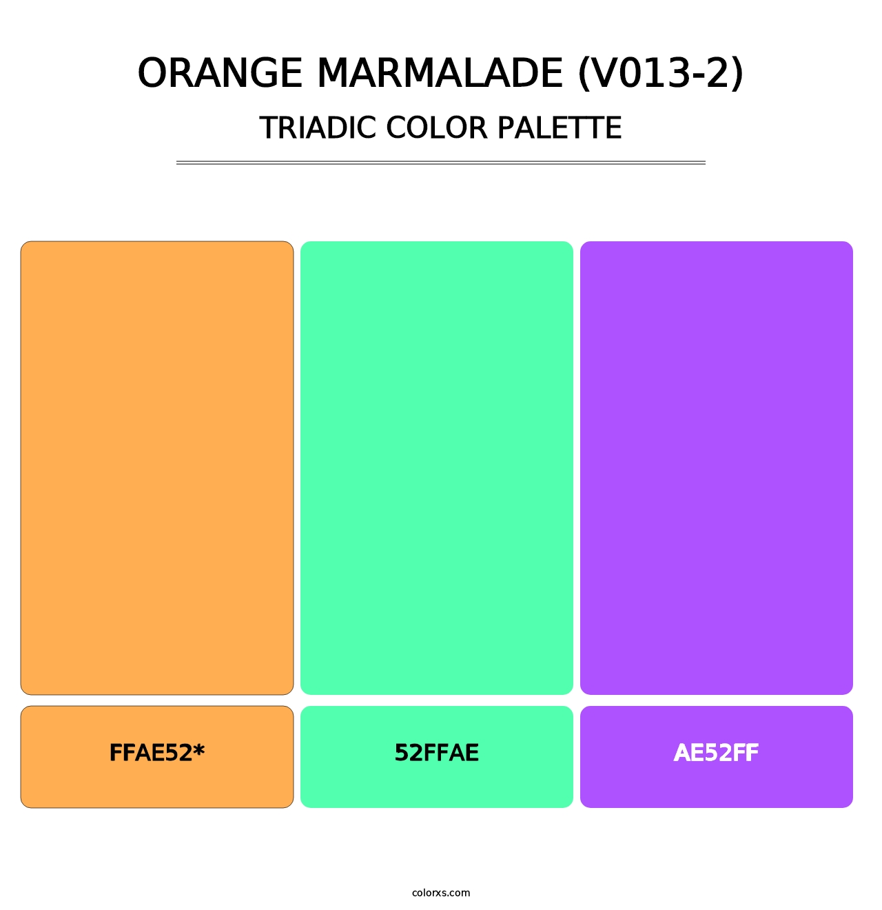 Orange Marmalade (V013-2) - Triadic Color Palette