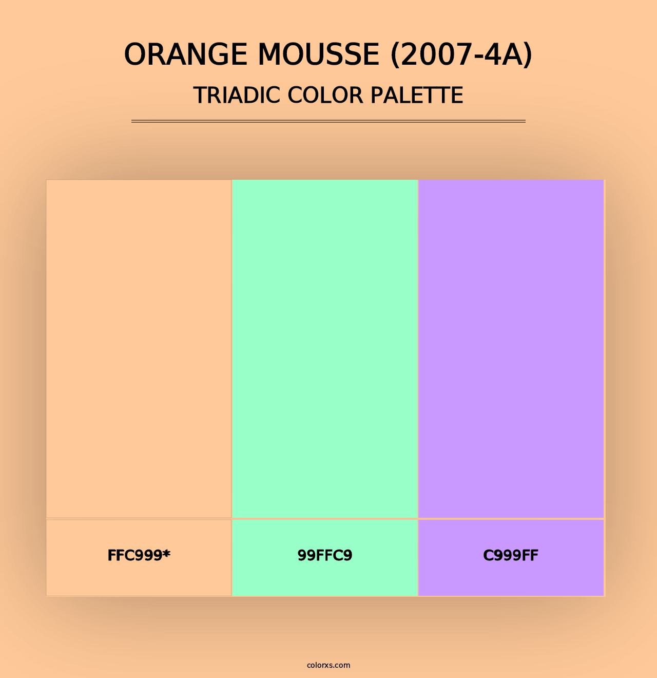 Orange Mousse (2007-4A) - Triadic Color Palette