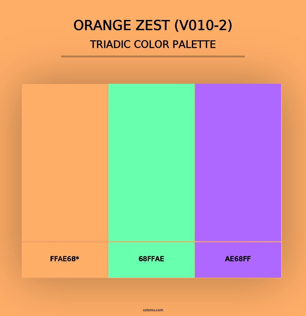 Orange Zest (V010-2) - Triadic Color Palette