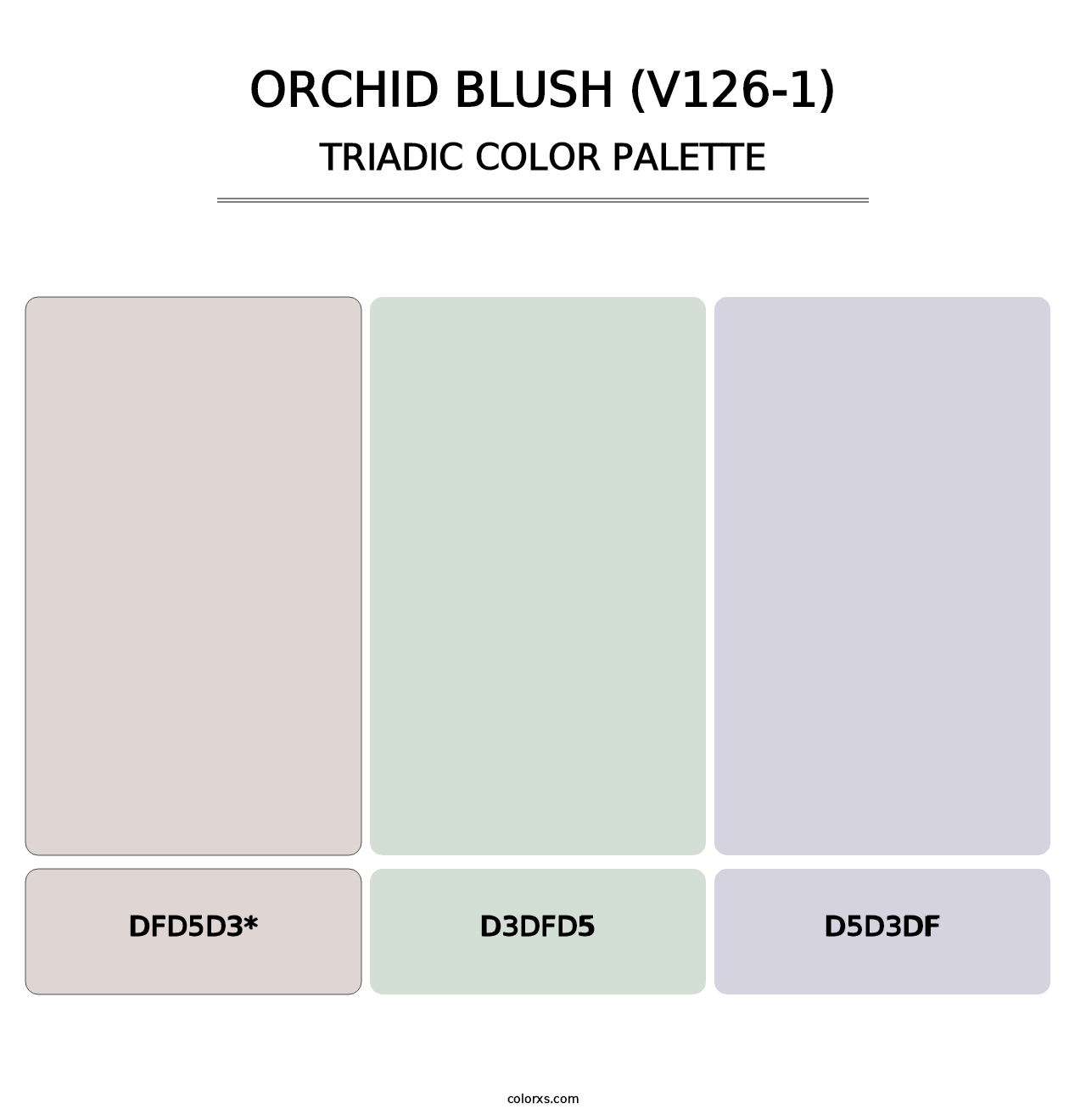 Orchid Blush (V126-1) - Triadic Color Palette