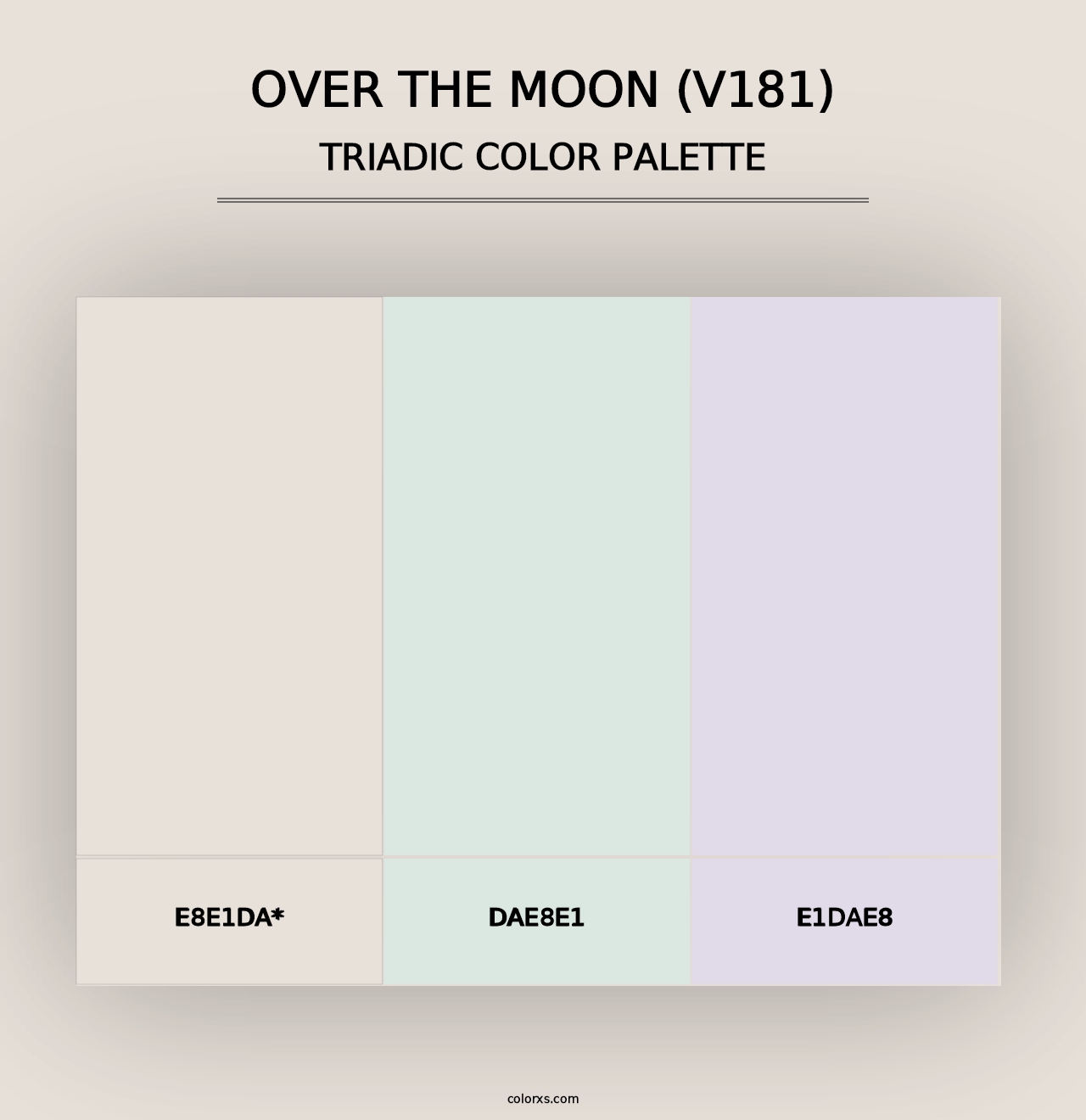 Over the Moon (V181) - Triadic Color Palette