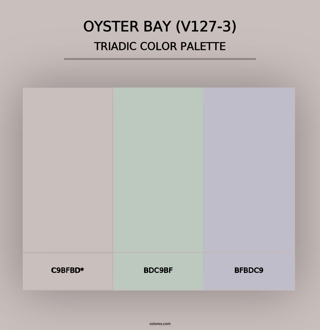 Oyster Bay (V127-3) - Triadic Color Palette