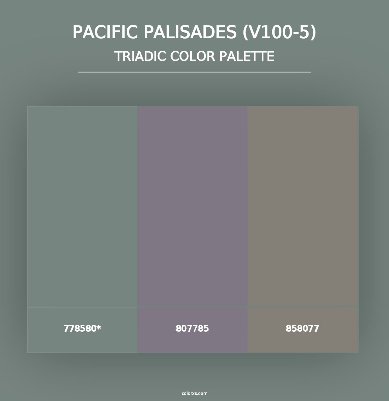 Pacific Palisades (V100-5) - Triadic Color Palette