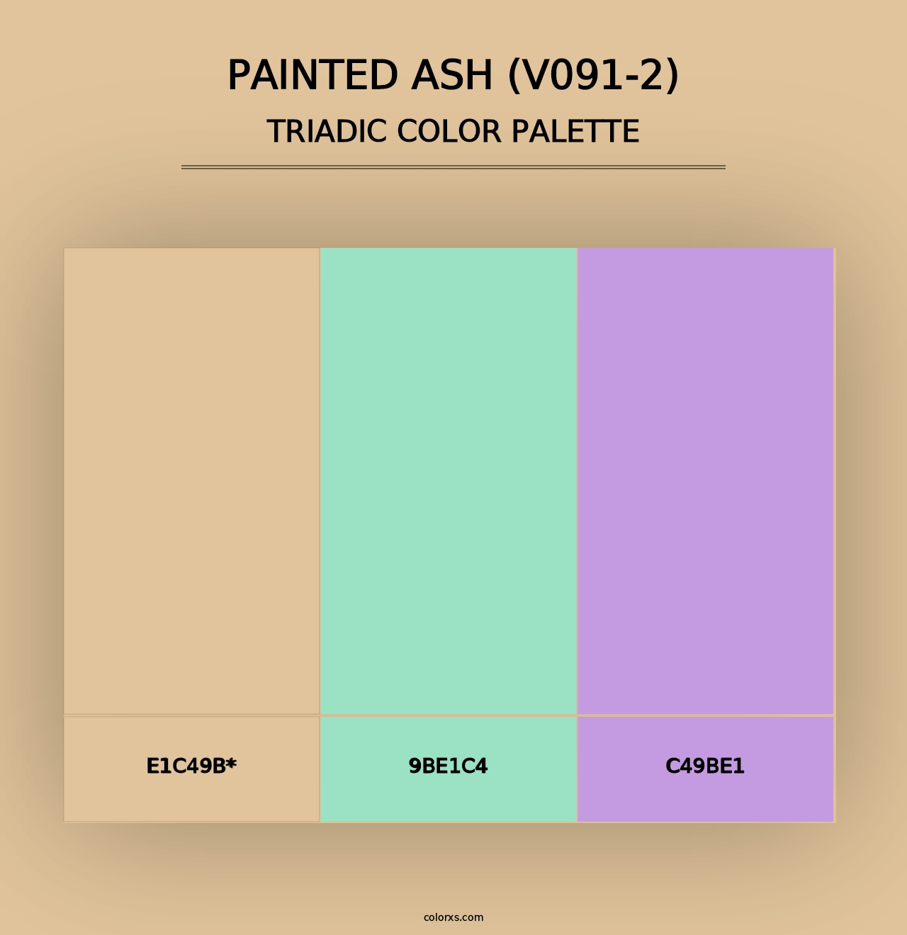 Painted Ash (V091-2) - Triadic Color Palette