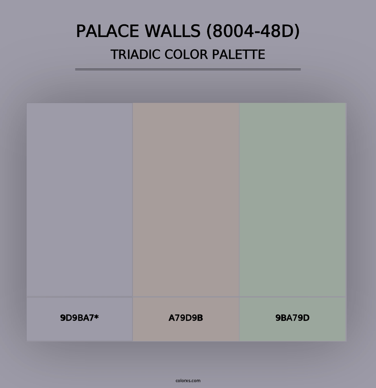 Palace Walls (8004-48D) - Triadic Color Palette