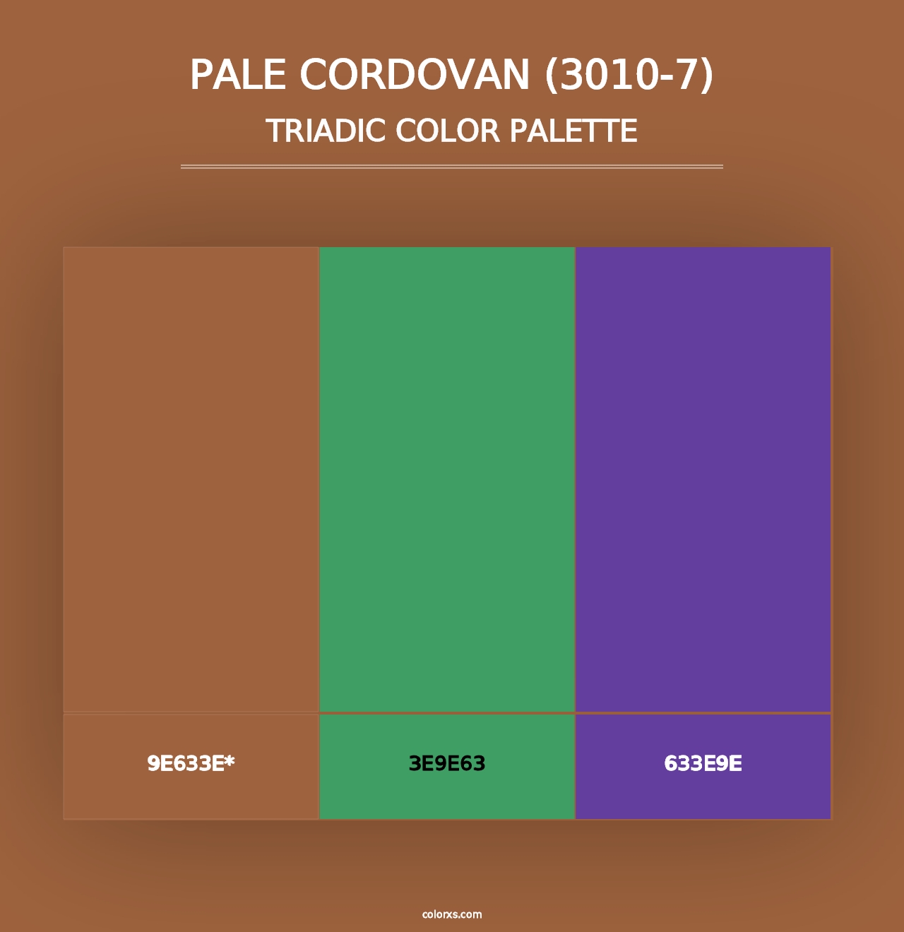 Pale Cordovan (3010-7) - Triadic Color Palette