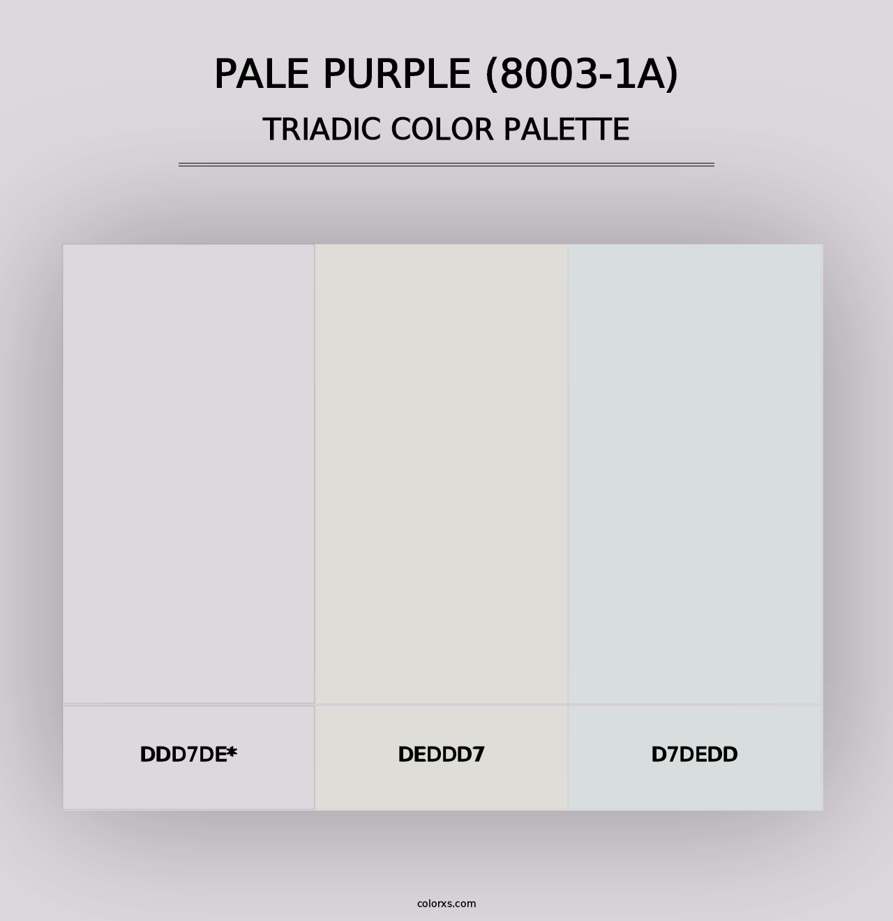 Pale Purple (8003-1A) - Triadic Color Palette