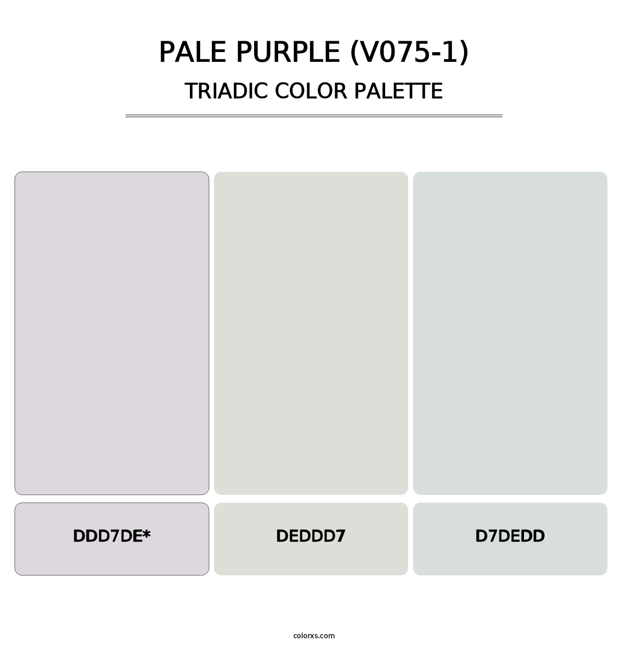 Pale Purple (V075-1) - Triadic Color Palette