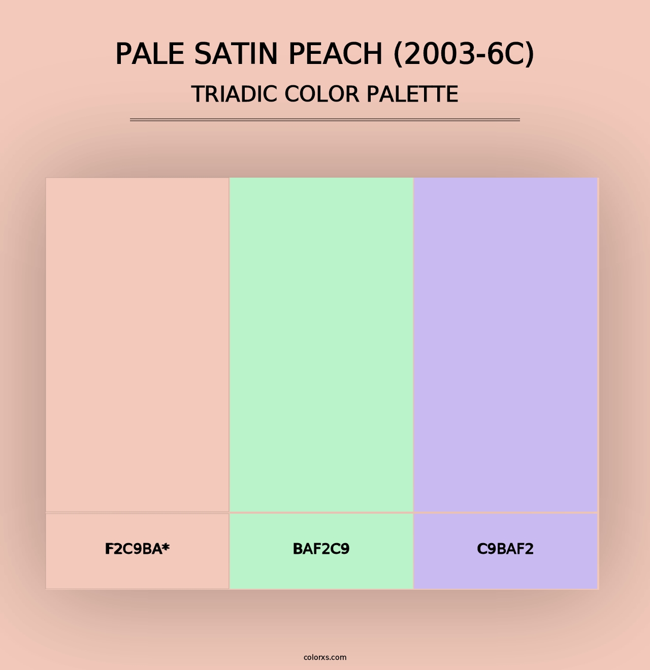 Pale Satin Peach (2003-6C) - Triadic Color Palette