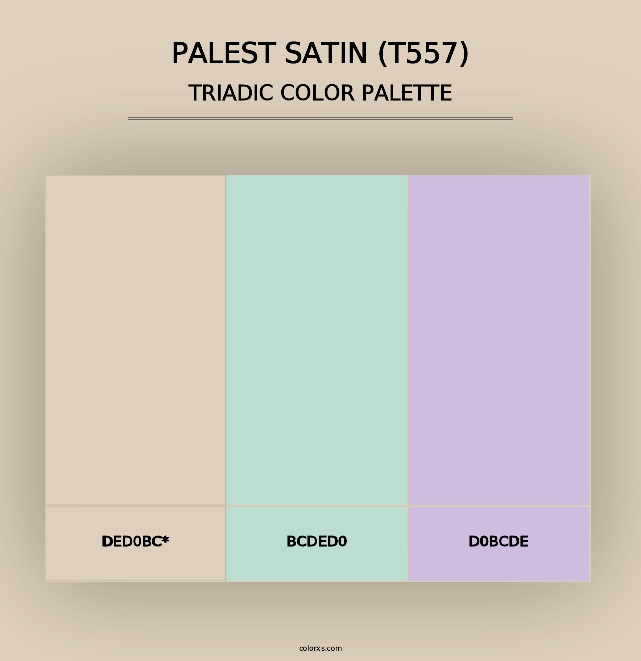 Palest Satin (T557) - Triadic Color Palette