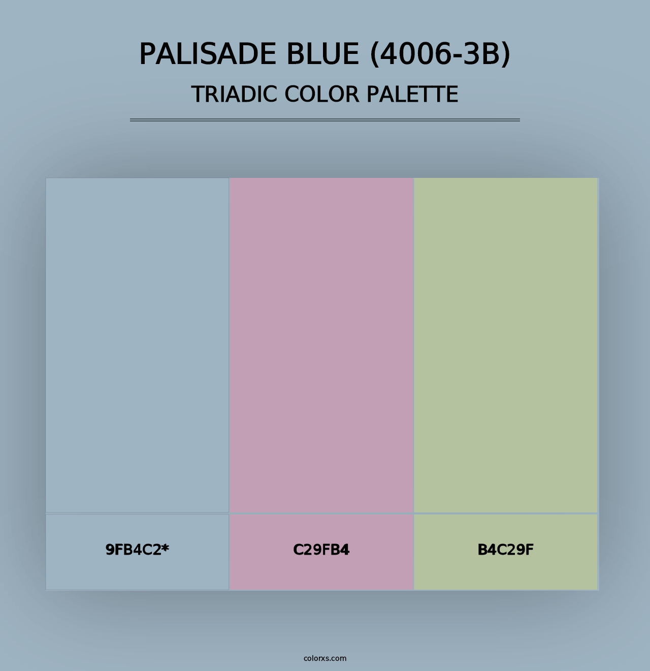 Palisade Blue (4006-3B) - Triadic Color Palette