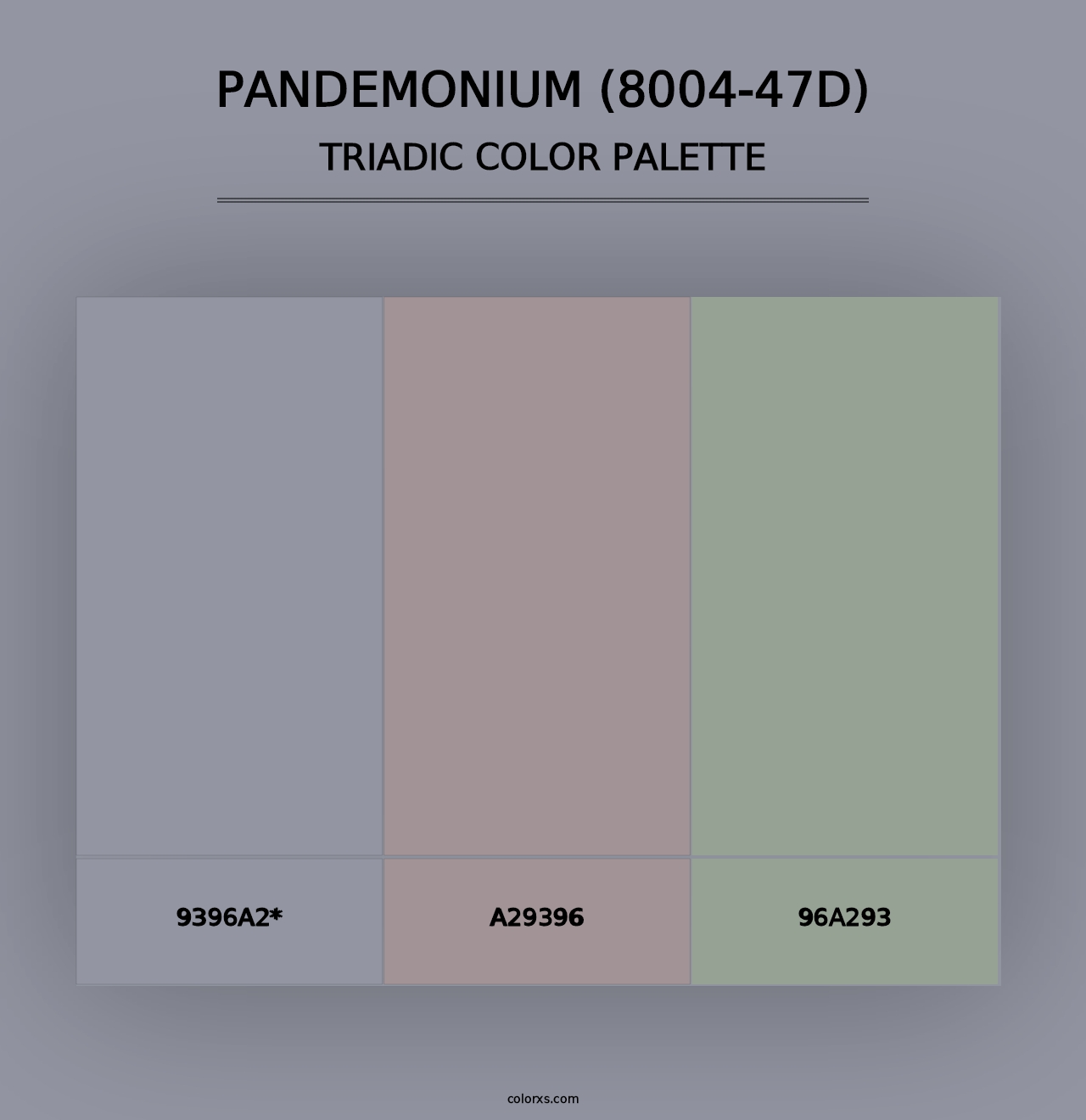 Pandemonium (8004-47D) - Triadic Color Palette