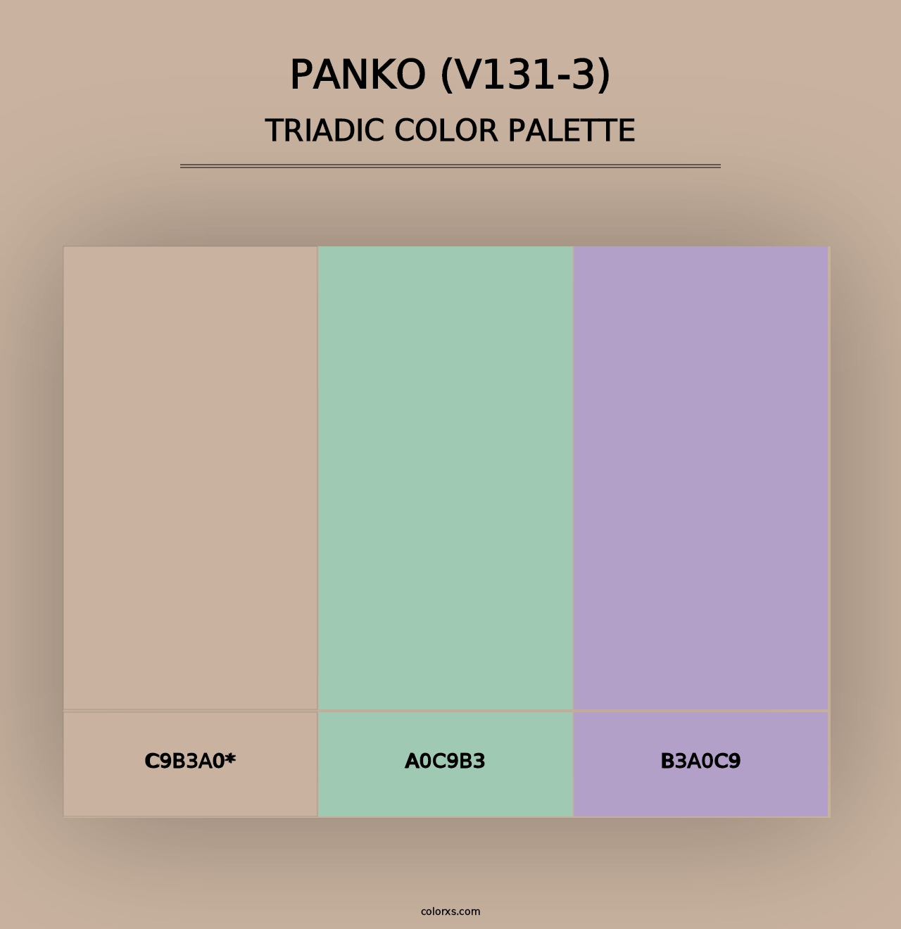 Panko (V131-3) - Triadic Color Palette