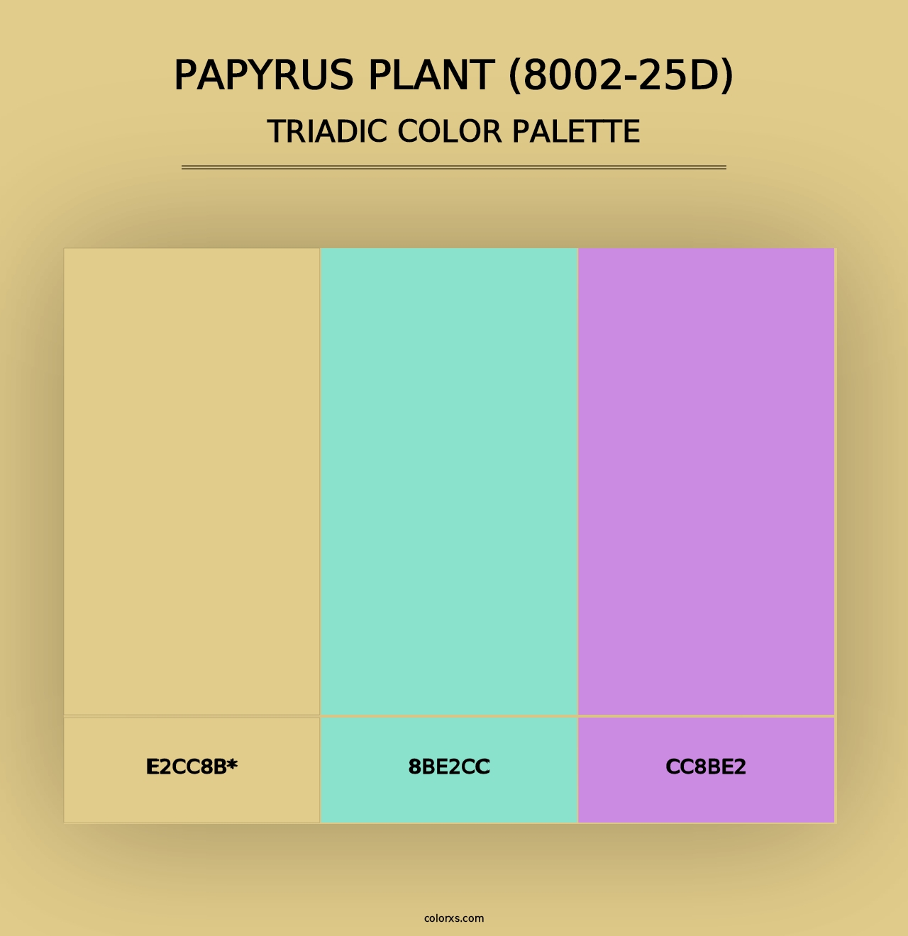 Papyrus Plant (8002-25D) - Triadic Color Palette