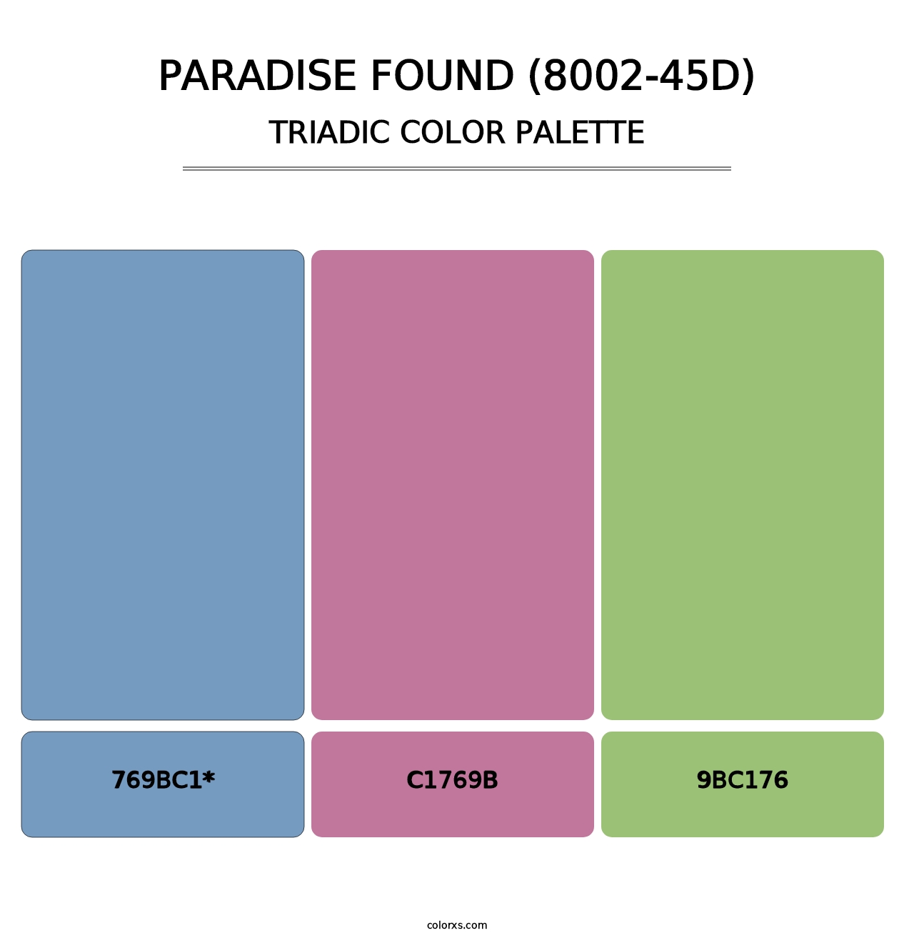 Paradise Found (8002-45D) - Triadic Color Palette