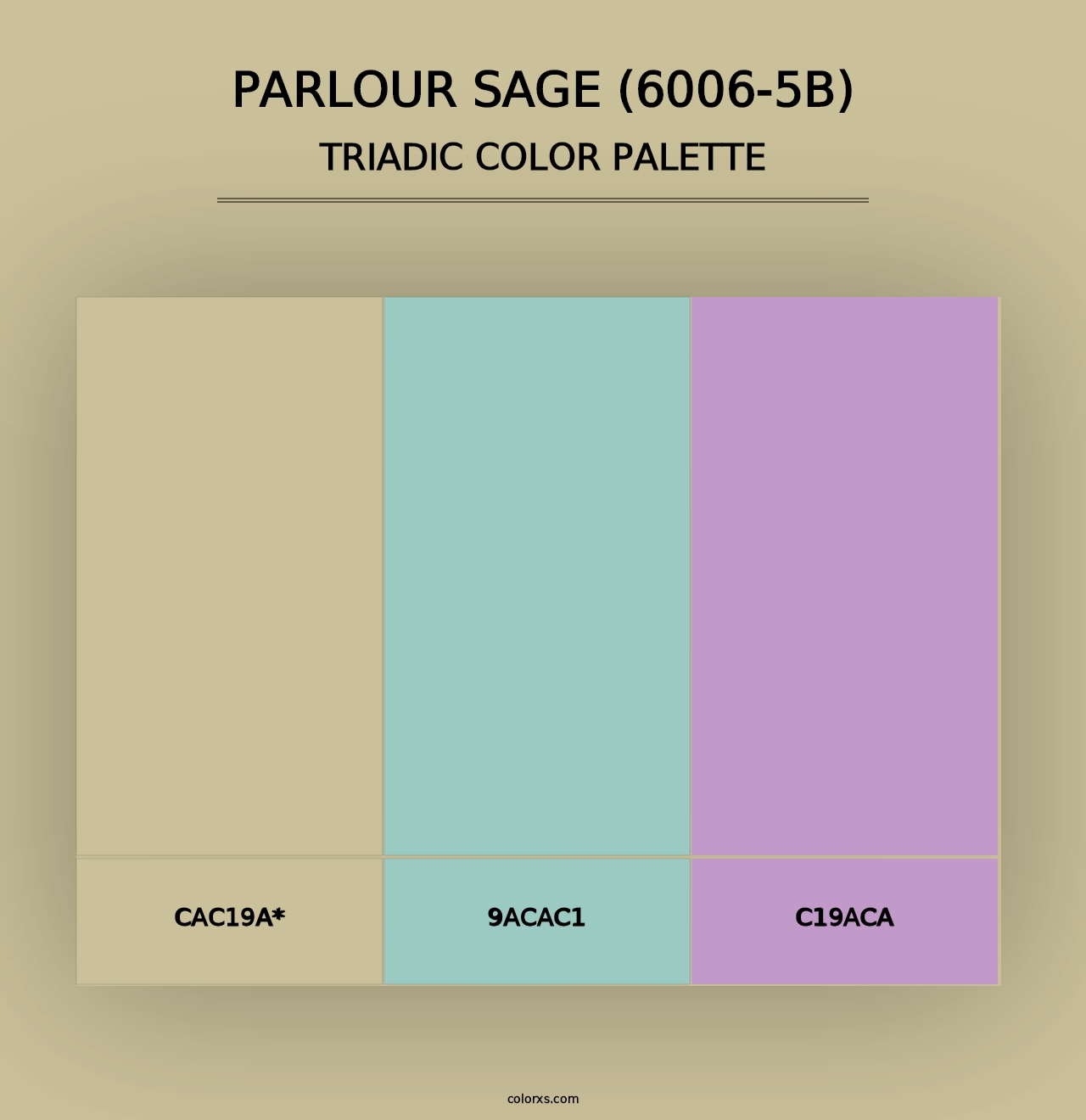 Parlour Sage (6006-5B) - Triadic Color Palette