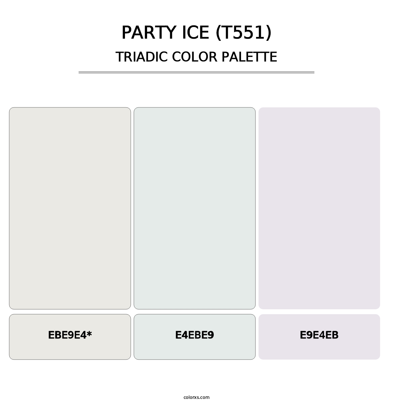 Party Ice (T551) - Triadic Color Palette