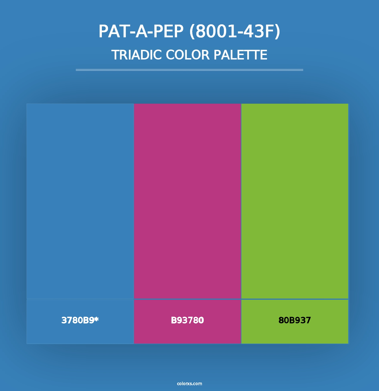 Pat-a-Pep (8001-43F) - Triadic Color Palette