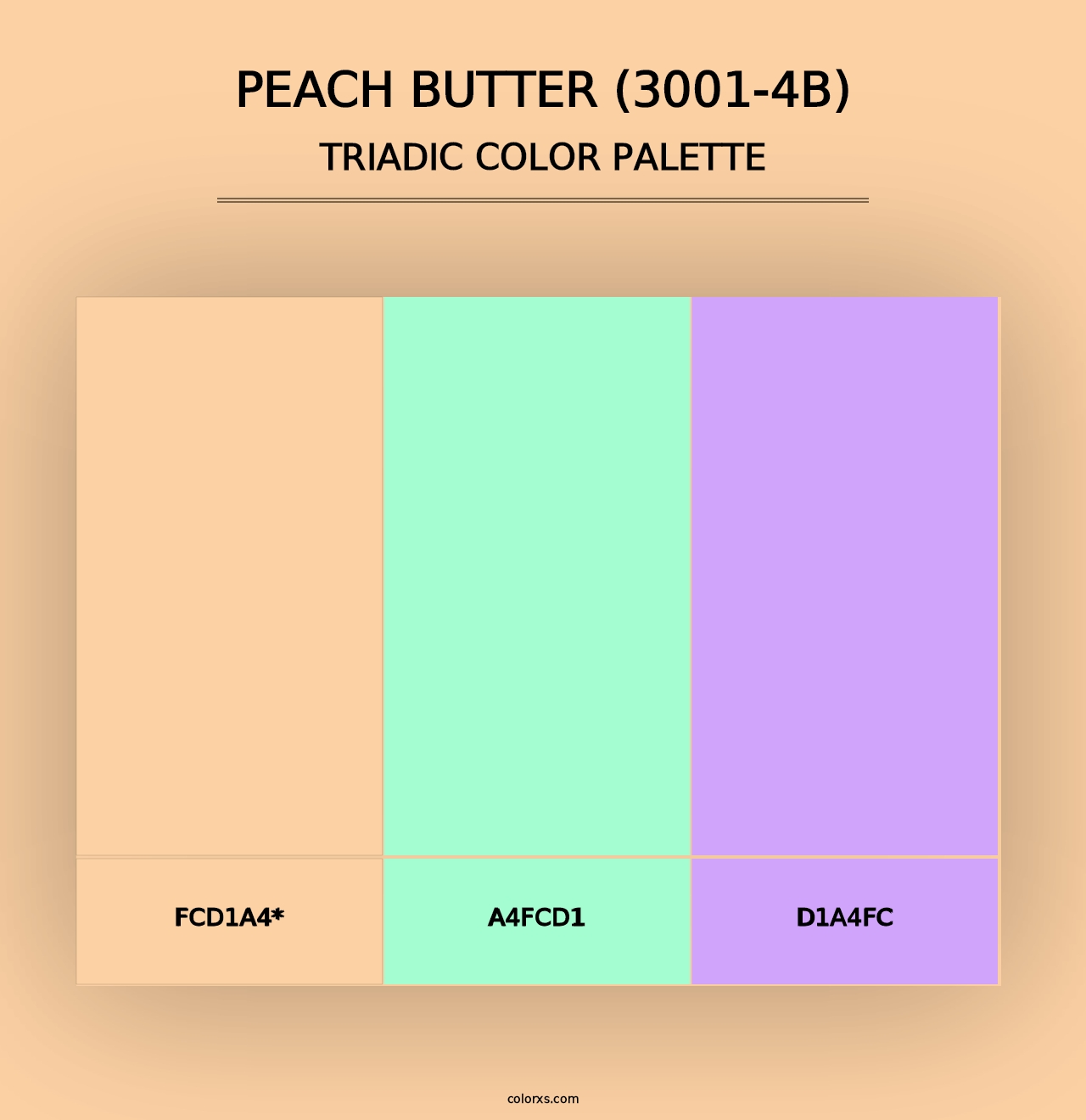 Peach Butter (3001-4B) - Triadic Color Palette