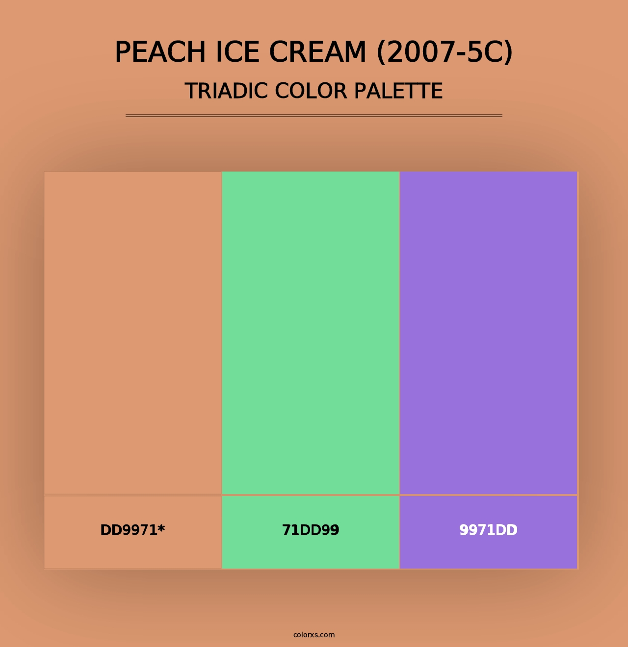 Peach Ice Cream (2007-5C) - Triadic Color Palette