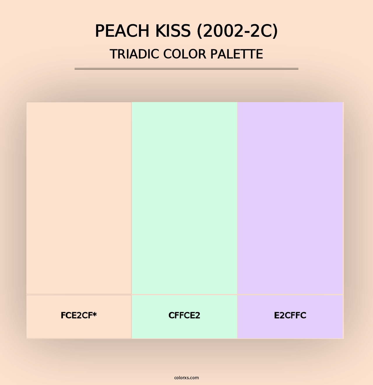 Peach Kiss (2002-2C) - Triadic Color Palette