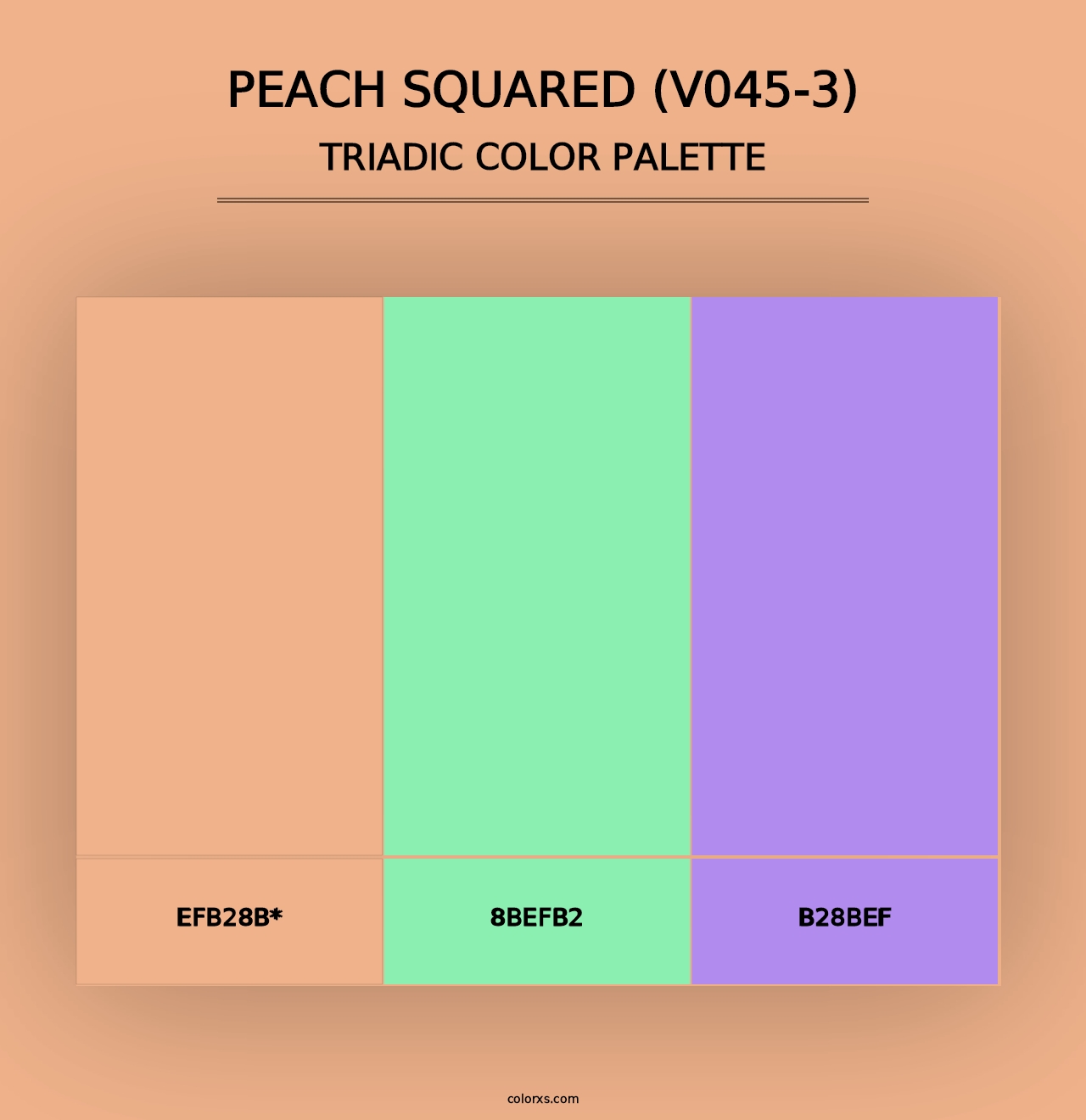 Peach Squared (V045-3) - Triadic Color Palette