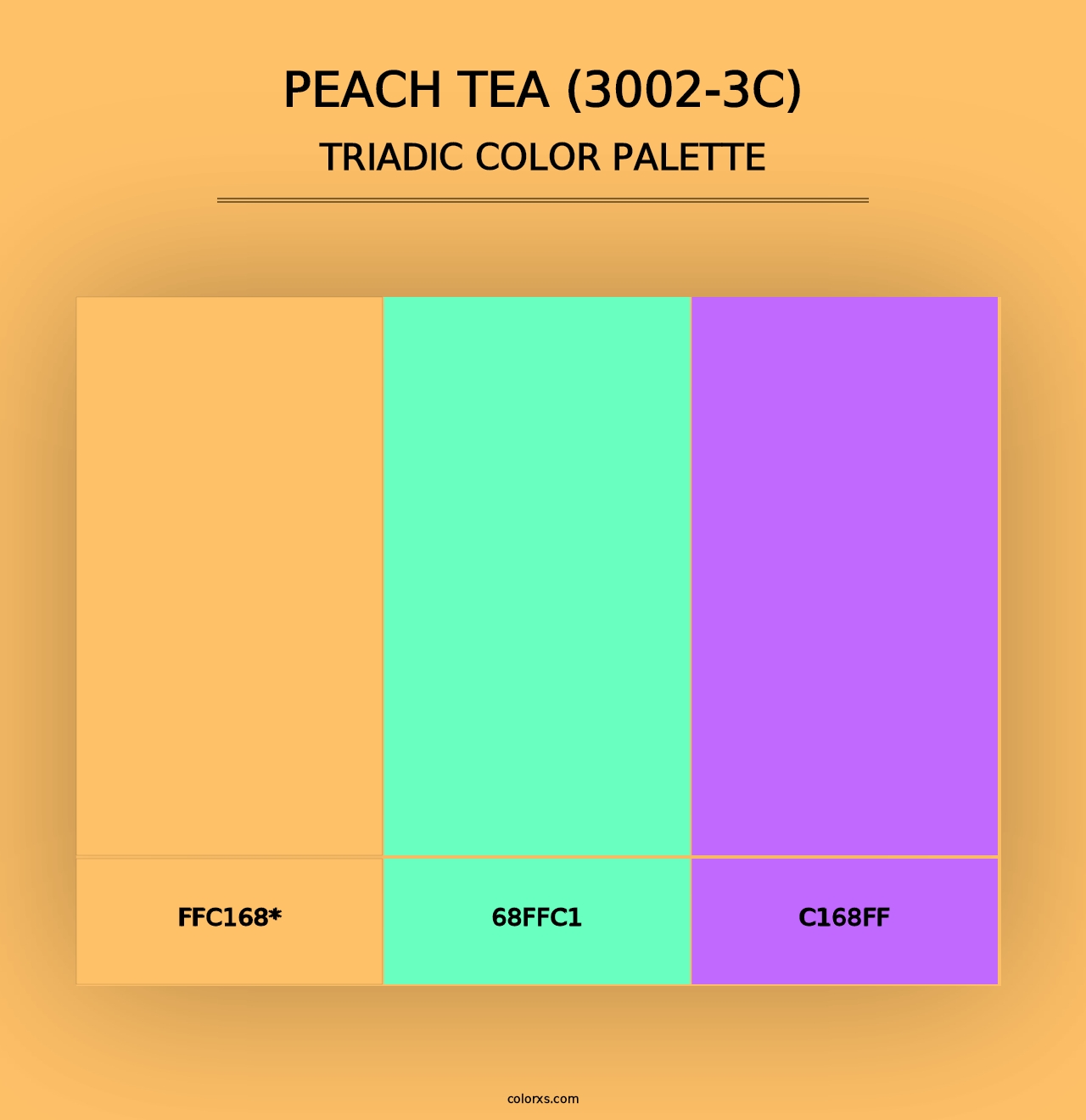 Peach Tea (3002-3C) - Triadic Color Palette