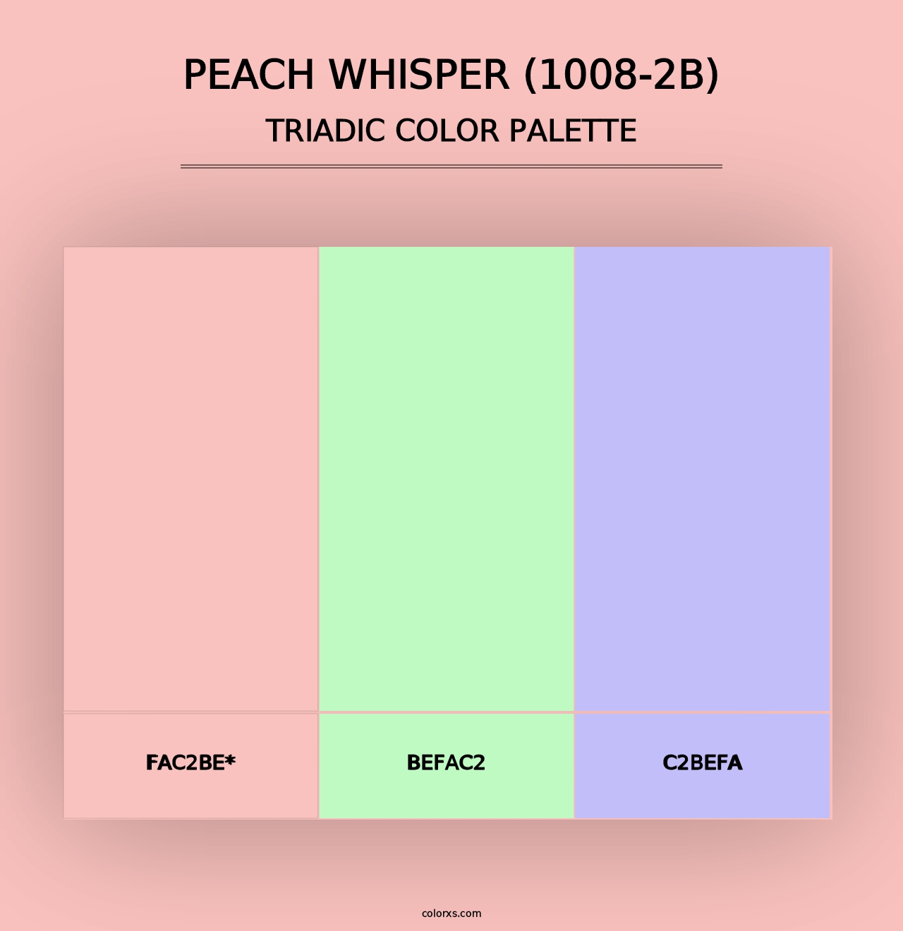 Peach Whisper (1008-2B) - Triadic Color Palette