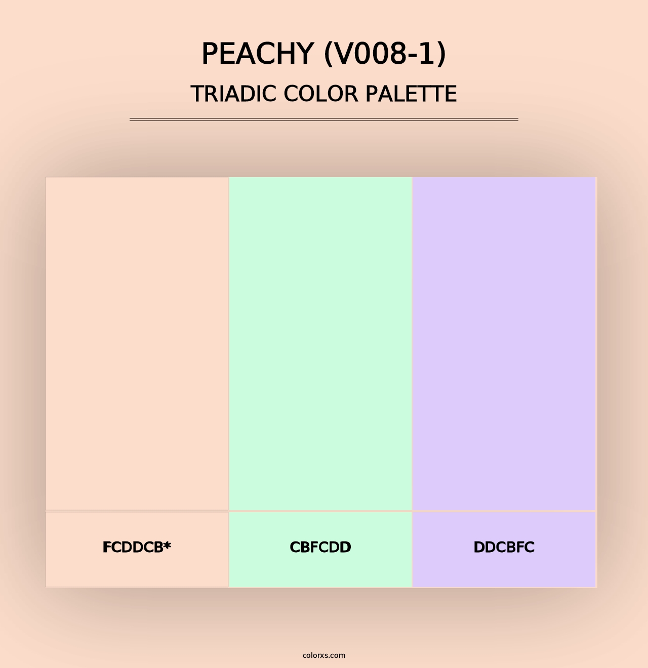 Peachy (V008-1) - Triadic Color Palette