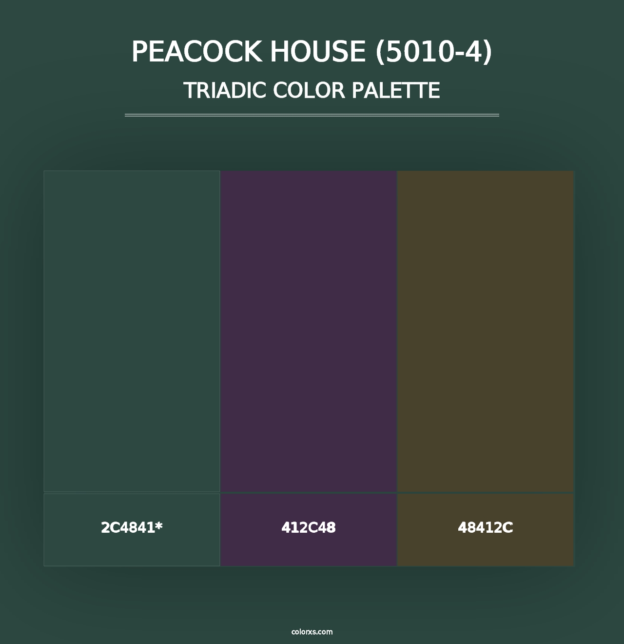 Peacock House (5010-4) - Triadic Color Palette