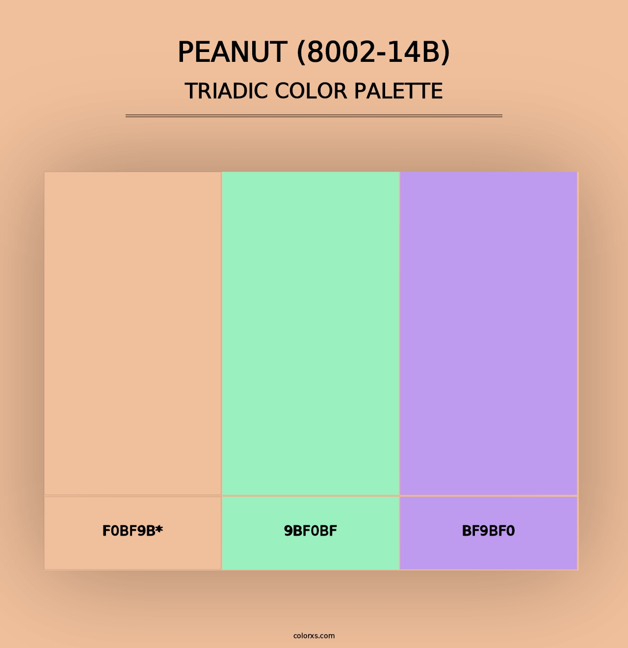 Peanut (8002-14B) - Triadic Color Palette