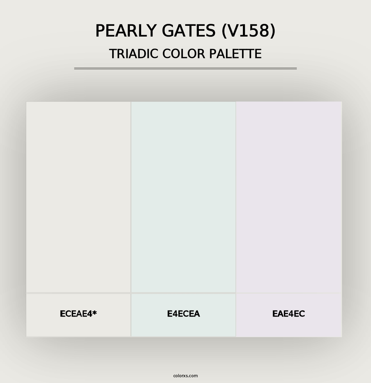 Pearly Gates (V158) - Triadic Color Palette