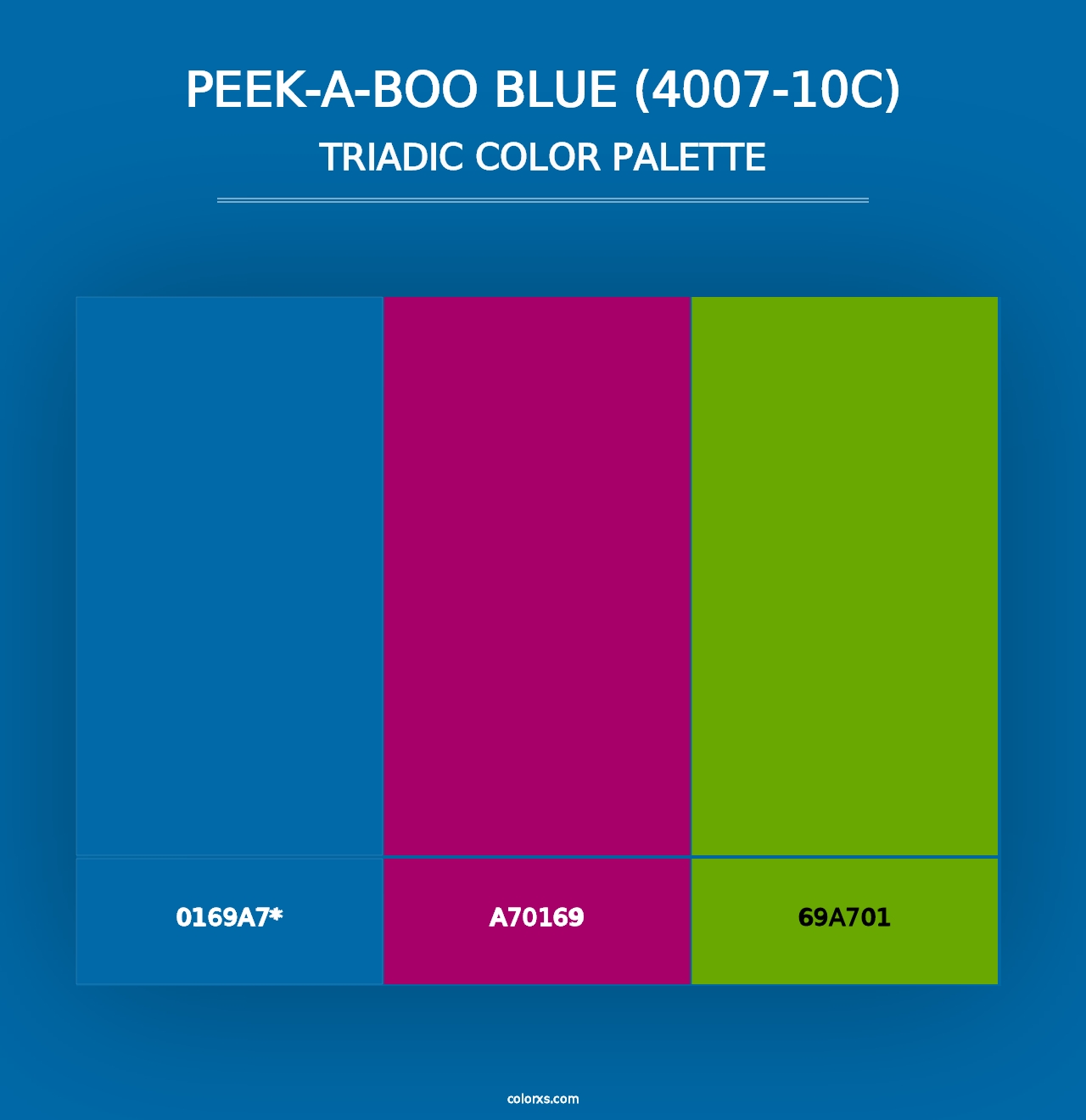 Peek-A-Boo Blue (4007-10C) - Triadic Color Palette